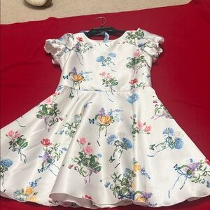 Zoe Ltd White Floral Kids Dress